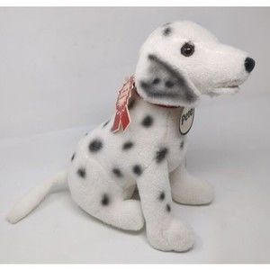 Pete The Coachmen Dalmation Mascot Plush Animal Fair Tags red collar NEW Vintage